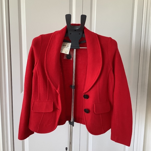 Gorgeous red Gerry Weber wool jacket with tags! Washable! - Picture 6 of 7